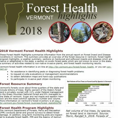 2018 forest health highlights